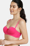 Zivame Beautiful Basics Padded Wired Medium Coverage Strapless Bra - Pink Yarrow — thumbnail 4